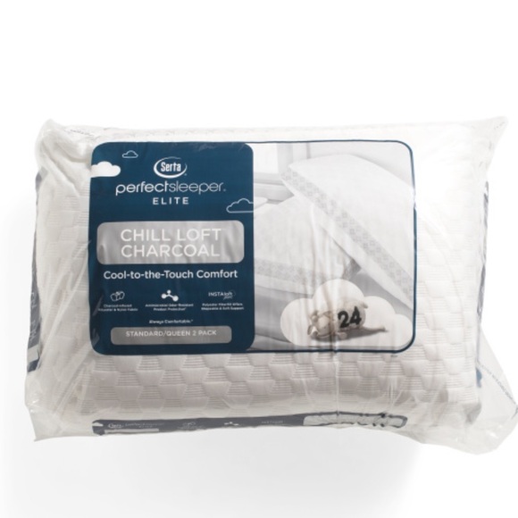SERTA PERFECT SLEEPER ELITE
2pk 18x26 Elite Cooling Charcoal Knit Pillows - Picture 1 of 1